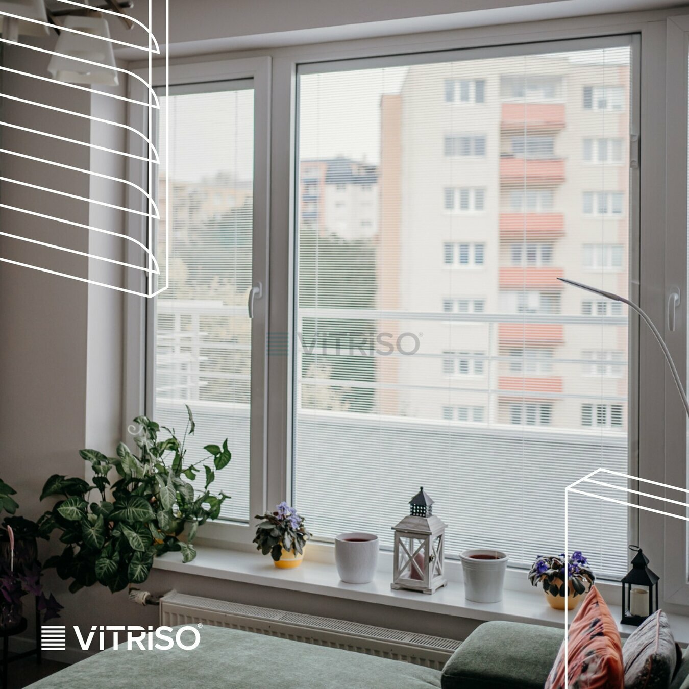 Integrované vnútorné žalúzie pre byt v Bratislave - Vitriso