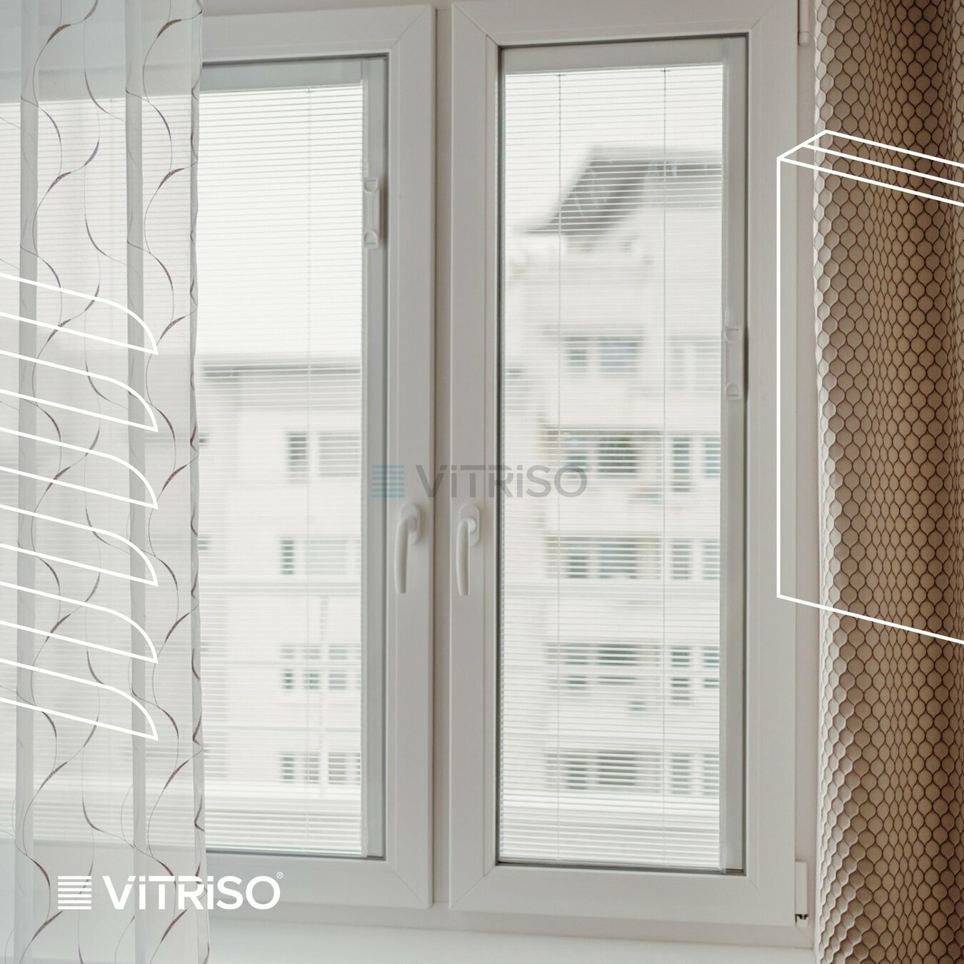 Integrované vnútorné žalúzie pre byt v Bratislave - Vitriso
