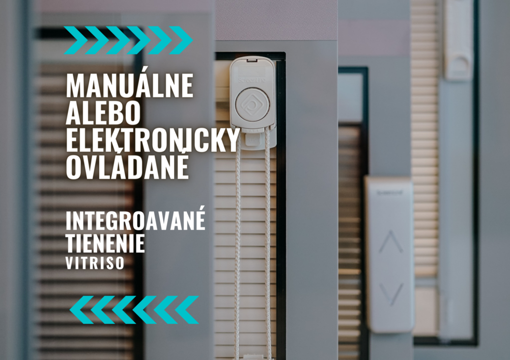 Manuálne alebo elektricky ovládaný systém integrovaného tienenia